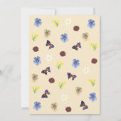 Invitation Élégant Fleur sauvage Boho Eggshell Mariage (Dos)