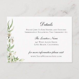 Invitation Élégant Fleur sauvage Botanique Détails du Mariage