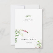Invitation Elégant Fleur sauvage Botanique Floral Mariage Pla (Devant)
