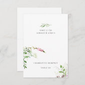 Invitation Elégant Fleur sauvage Botanique Floral Mariage Pla (Devant / Derrière)