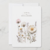 Invitation Elégant Fleur sauvage Coin Style Mariage chic (Devant)