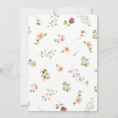 Invitation Élégant Fleur sauvage coloré Mariage monogramme (Dos)