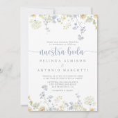 Invitation Élégant Fleur sauvage coloré Nuestra Boda Mariage (Devant)