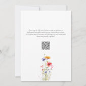 Invitation Élégant Fleur sauvage coloré papillon Mariage (Dos)