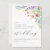 Invitation Élégant Fleur sauvage de prairie d'été (Devant)