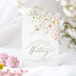 Invitation Élégant Fleur sauvage de prairie d'été Boho Mariag<br><div class="desc">Quand il s'agit de votre jour de mariage, vous pouvez enfreindre les règles et créer une invitation simple et élégante qui express votre amour pour l'autre. Le design est parfait pour les couples qui aiment la nature, qui aiment voyager, faire de la randonnée ou explorer. Doté d'une belle calligraphie et...</div>