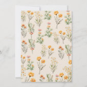 Invitation Élégant Fleur sauvage de prairie Mariage d'été de (Dos)