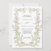 Invitation Élégant Fleur sauvage de printemps coloré Mariage (Devant)