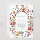 Invitation Élégant Fleur sauvage de printemps coloré Mariage (Devant)