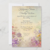 Invitation Élégant Fleur sauvage Dreamy Mariage (Devant)