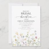 Invitation Élégant Fleur sauvage du déjeuner nuptial (Devant)