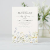 Invitation Élégant Fleur sauvage du déjeuner nuptial (Debout devant)