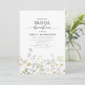 Invitation Élégant Fleur sauvage du déjeuner nuptial (Debout devant)