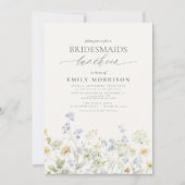 Invitation Élégant Fleur sauvage du déjeuner nuptial (Devant)