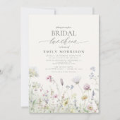 Invitation Élégant Fleur sauvage du déjeuner nuptial (Devant)