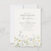 Invitation Élégant Fleur sauvage du déjeuner nuptial (Devant)