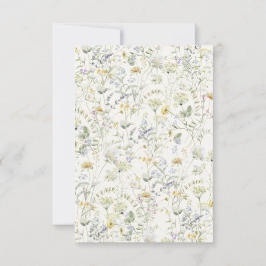 Invitation Élégant Fleur sauvage du déjeuner nuptial (Dos)