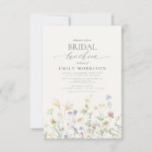 Invitation Élégant Fleur sauvage du déjeuner nuptial (Devant)