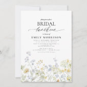 Invitation Élégant Fleur sauvage du déjeuner nuptial (Devant)