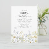 Invitation Élégant Fleur sauvage du déjeuner nuptial (Debout devant)