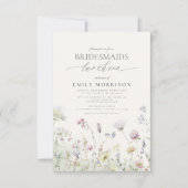 Invitation Élégant Fleur sauvage du déjeuner nuptial (Devant)