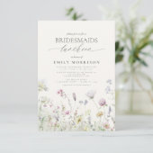 Invitation Élégant Fleur sauvage du déjeuner nuptial (Debout devant)