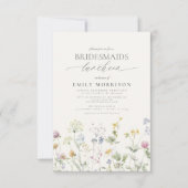 Invitation Élégant Fleur sauvage du déjeuner nuptial (Devant)