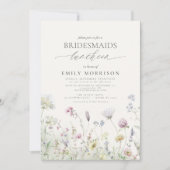 Invitation Élégant Fleur sauvage du déjeuner nuptial (Devant)