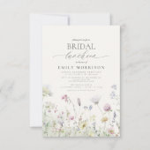 Invitation Élégant Fleur sauvage du déjeuner nuptial (Devant)