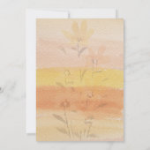 Invitation Élégant Fleur sauvage en terre cuite aquarelle Art (Dos)