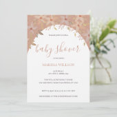 Invitation Élégant Fleur sauvage en terre cuite aquarelle Art (Debout devant)