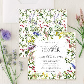 Invitation Elégant Fleur sauvage été Couples Douche