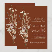 Invitation Élégant Fleur sauvage Floral Christian Bible Maria (Devant / Derrière)