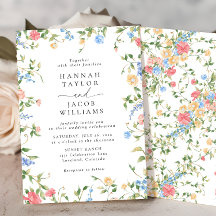 Élégant Fleur sauvage Floral Mariage