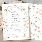 Invitation Élégant Fleur sauvage Floral Mariage