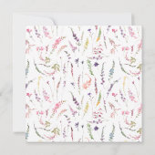 Invitation Élégant Fleur sauvage Floral Mariage (Dos)