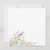 Invitation Elégant Fleur sauvage Floral Mariage Jardin  (Dos)