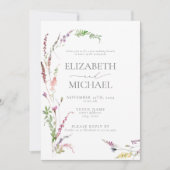 Invitation Élégant Fleur sauvage Floral Post Mariage Brunch (Devant)