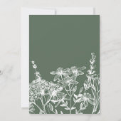 Invitation Elégant Fleur sauvage Garden Script Mariage Invita (Dos)