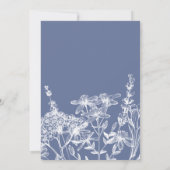 Invitation Élégant Fleur sauvage Jardin Mariage Script (Dos)