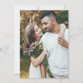 Invitation Élégant Fleur sauvage Meadow Cream Photo Mariage (Dos)