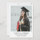 Invitation Élégant Fleur sauvage Meadow Garden Twin Graduatio (Dos)