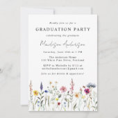 Invitation Élégant Fleur sauvage Meadow Graduation Party (Devant)