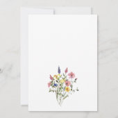 Invitation Élégant Fleur sauvage Meadow Mariage (Dos)