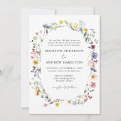 Invitation Élégant Fleur sauvage Meadow Mariage (Devant)