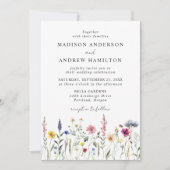 Invitation Élégant Fleur sauvage Meadow Mariage (Devant)