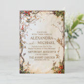 Invitation Élégant Fleur sauvage Meadow Mariage (Debout devant)