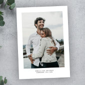 Invitation Élégant Fleur sauvage noir blanc Mariage photo