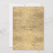 Invitation Elégant fleur sauvage or blanc luxe RSVP (Dos)