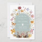 Invitation Elégant Fleur sauvage Pâques Anniversaire ParTea (Devant)